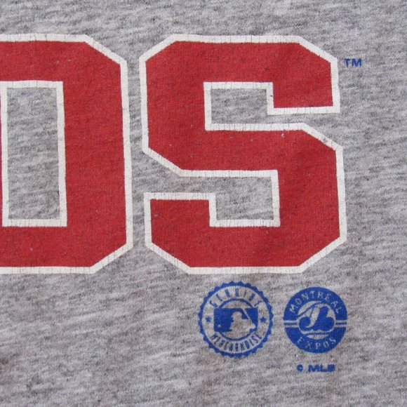 Vintage Expos MLB T-Shirt Sz Boys Large Heather Gray 50/50 Blend Made in Canada - Picture 4 of 8